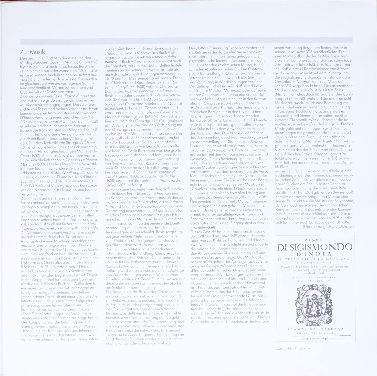 deutsche harmonia mundi Digital 16 9624 1 - Sigismondo D'India, - Image 4
