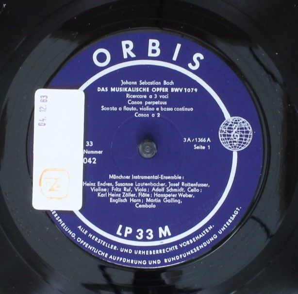 Orbis 21 042 - Johann Sebastian Bach - Das Musikalische Opfer BW - Image 3
