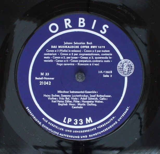 Orbis 21 042 - Johann Sebastian Bach - Das Musikalische Opfer BW - Image 4