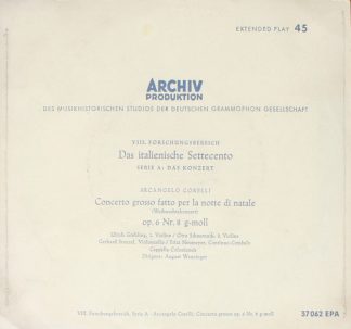Archiv Produktion 37062 EPA - Arcangelo Corelli - Concerto Gross
