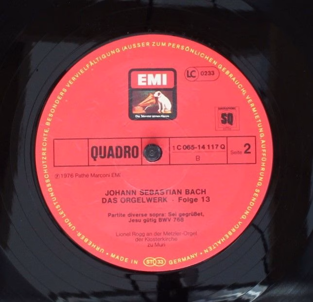 His Master's Voice 1C 065-14 117 Q - Johann Sebastian Bach, Lion - Image 4