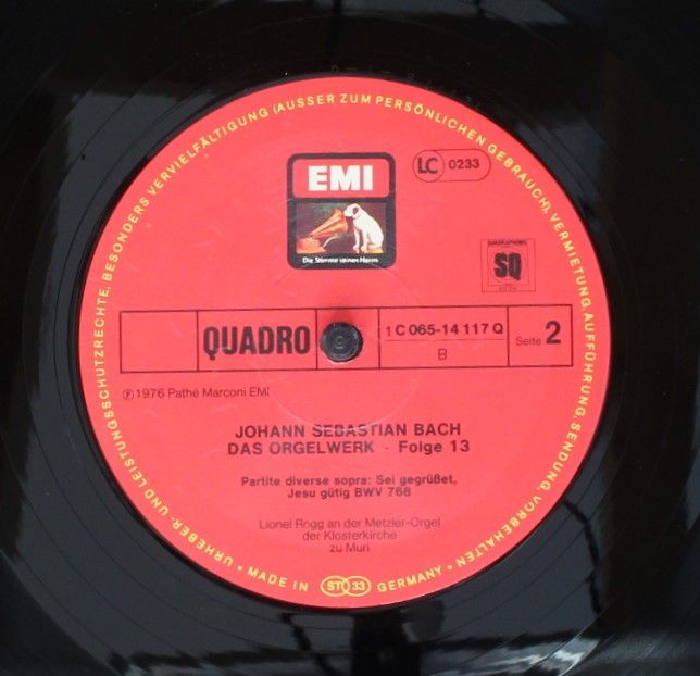 His Master's Voice 1C 065-14 117 Q - Johann Sebastian Bach, Lion - Image 4