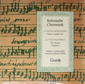 Camerata CMS 30055 LPM - Alsfelder Vokalensemble, Wolfgang Helbi