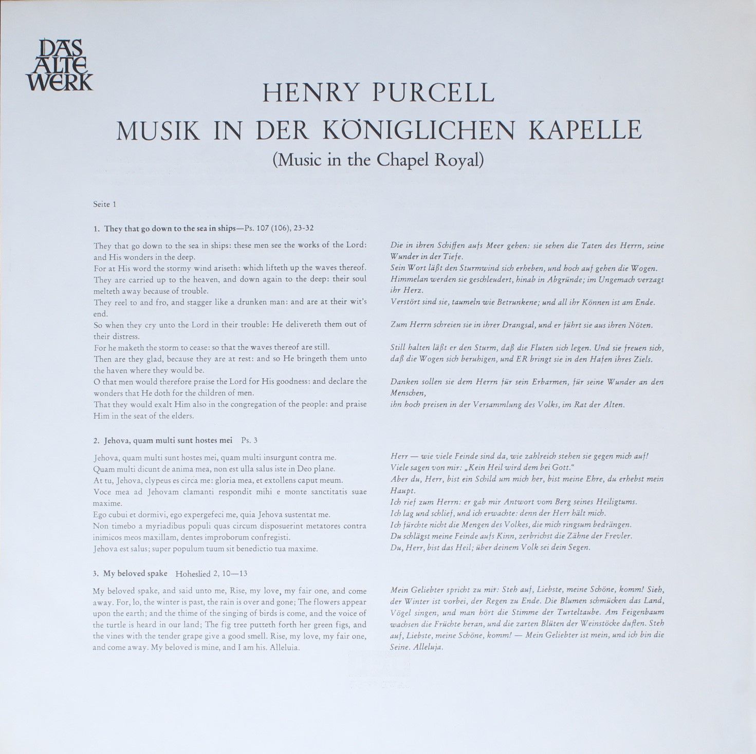 DECCA SAWD 997 5-B - Henry Purcell, St. John's College Choir - M - Image 5