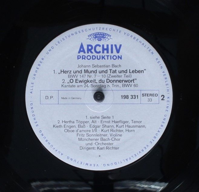 Archiv Produktion 198 331 - Johann Sebastian Bach - Herz Und Mun - Image 6