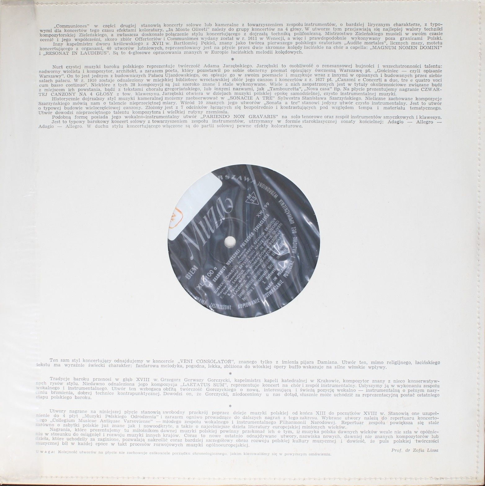 Polskie Nagrania Muza XL 0100 - Musicae Antiquae Collegium Varso - Image 4