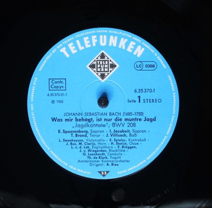 Telefunken 6.35370 - Johann Sebastian Bach, Erna Spoorenberg, Ja - Image 5