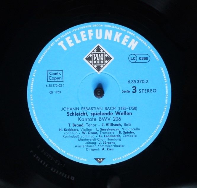 Telefunken 6.35370 - Johann Sebastian Bach, Erna Spoorenberg, Ja - Image 7