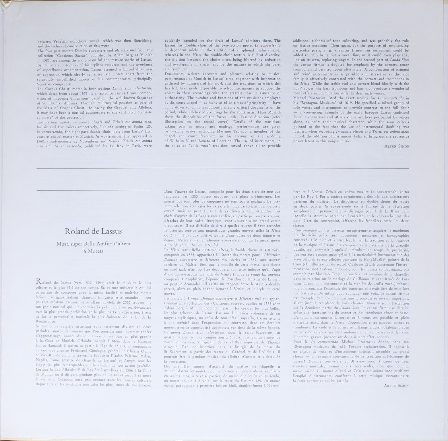 Archiv Produktion 198 476 - Roland de Lassus, Regensburger Domch - Image 4