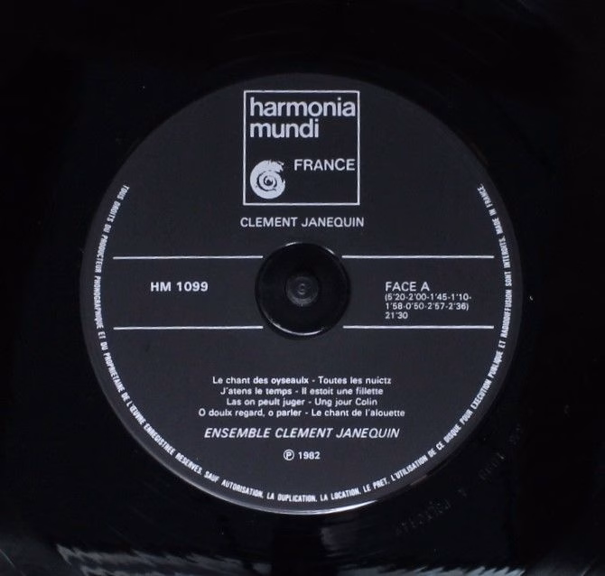 Harmonia Mundi HM 1099 - Clément Janequin, Ensemble Clément Jane - Image 4