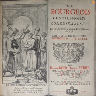 DECCA LXT 5211-3 - Molière, Jean-Baptiste Lully - Le Bourgeois G