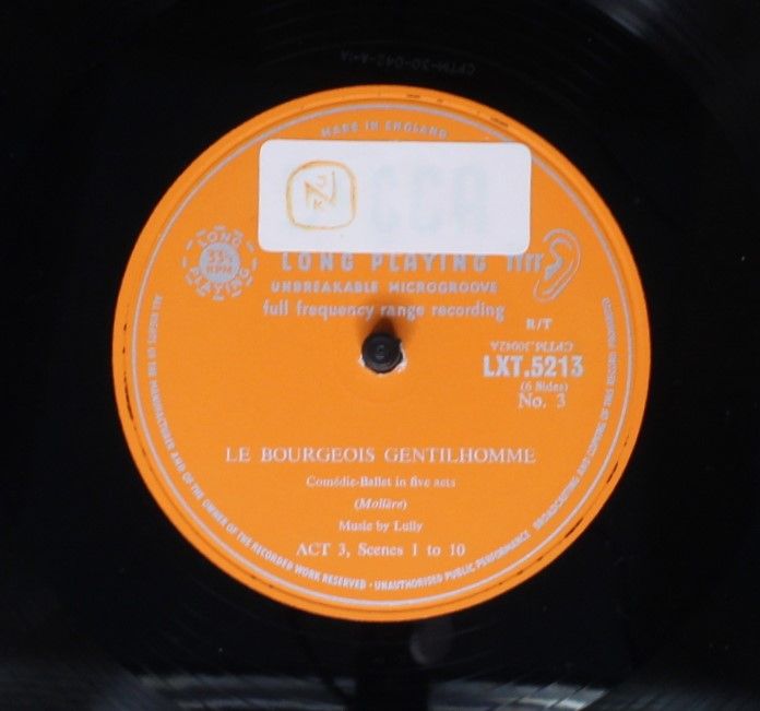 DECCA LXT 5211-3 - Molière, Jean-Baptiste Lully - Le Bourgeois G - Image 6