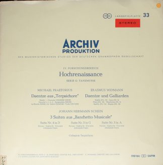 Archiv Produktion 198 166 SAPM - Michael Praetorius, Erasmus Wid