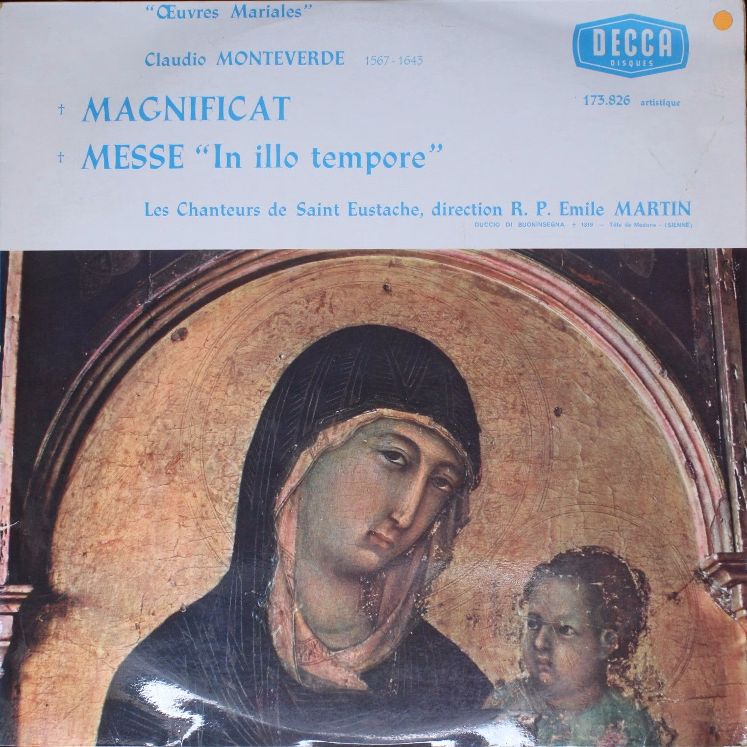 Disques Decca 173.826 - Claudio Monteverdi, Les Chanteurs De Sai