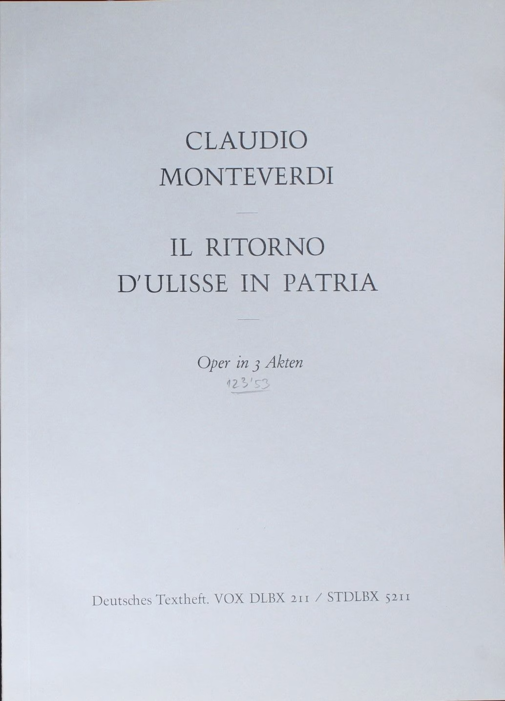VOX (6) SDLBX 5211 - Claudio Monteverdi, Santini Chamber Orchest - Image 3