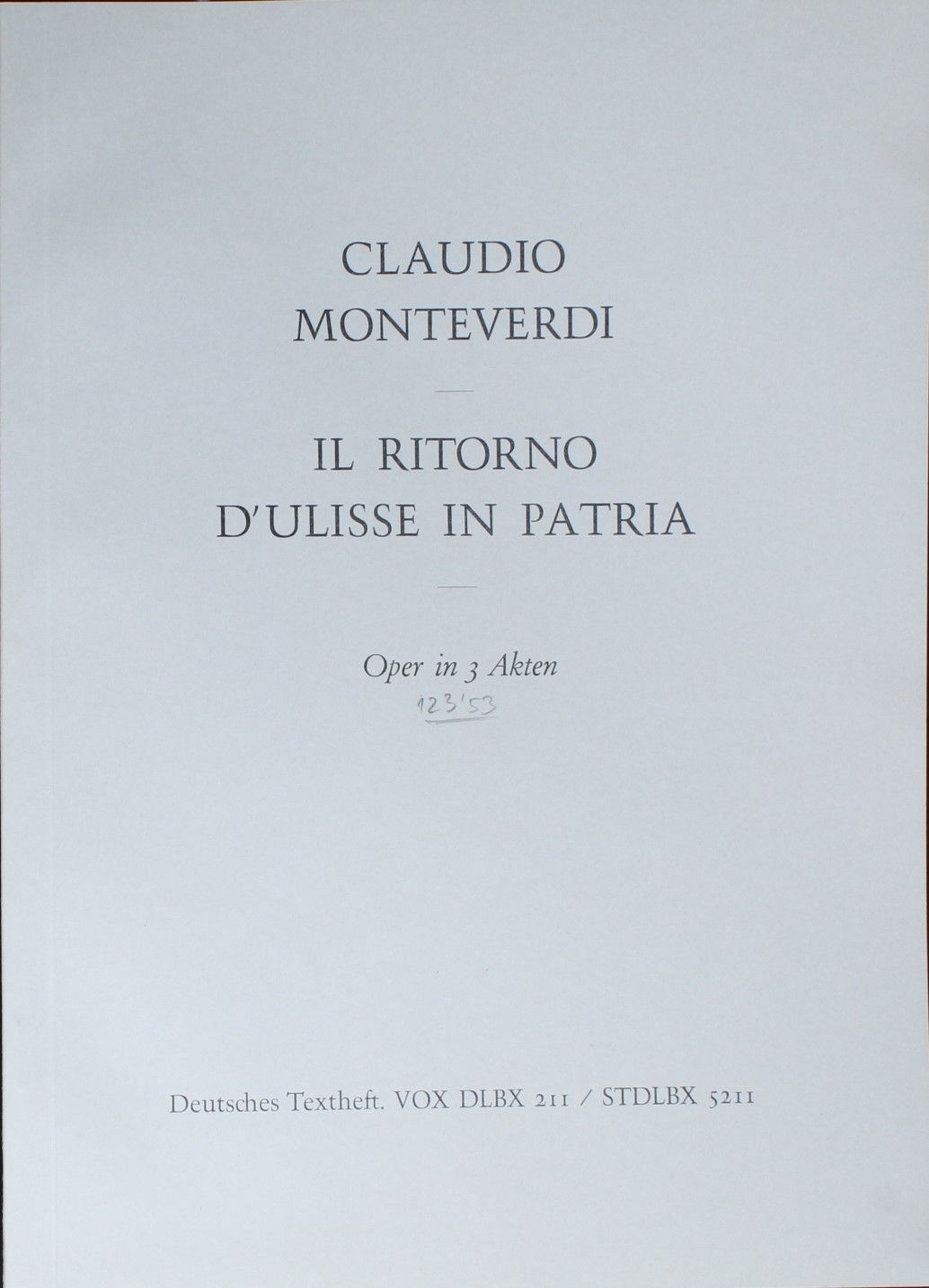 VOX (6) SDLBX 5211 - Claudio Monteverdi, Santini Chamber Orchest - Image 3