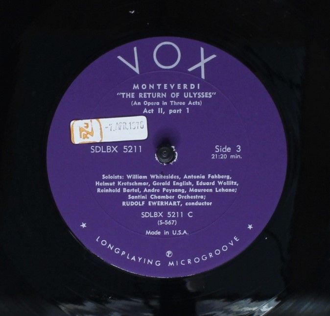 VOX (6) SDLBX 5211 - Claudio Monteverdi, Santini Chamber Orchest - Image 10