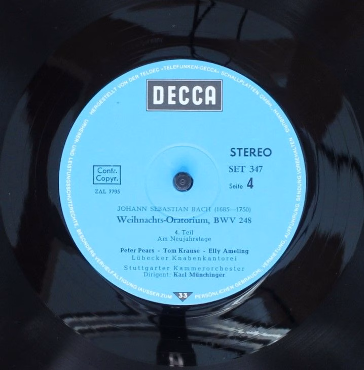 DECCA SET 346-48 - Johann Sebastian Bach, Elly Ameling, Helen Wa - Image 8