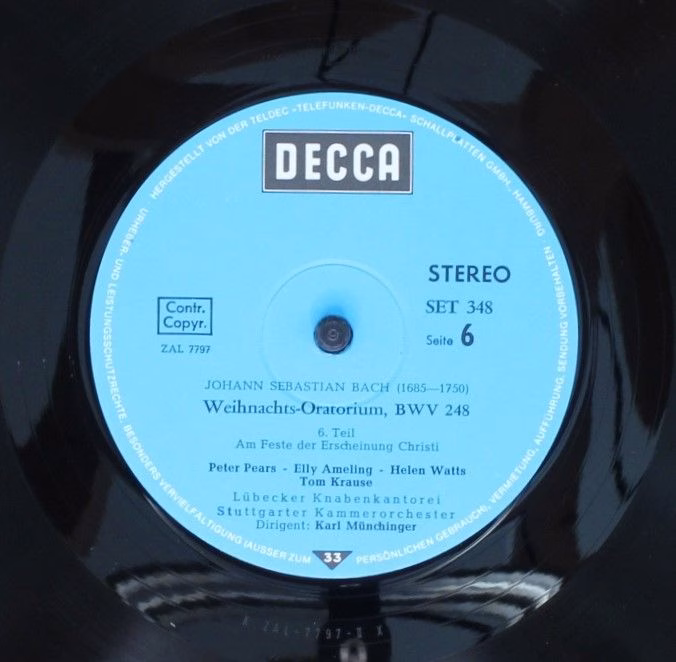 DECCA SET 346-48 - Johann Sebastian Bach, Elly Ameling, Helen Wa - Image 10