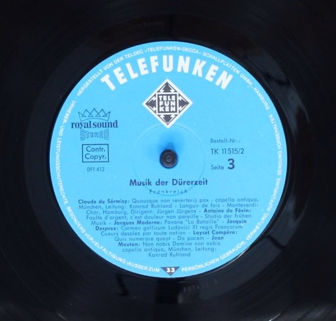 Telefunken TK 11515 - Capella Antiqua München, Studio Der Frühen - Image 7
