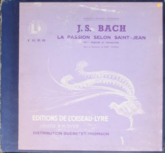 L'Oiseau-Lyre OL-LD 101-103 - Johann Sebastian Bach, Kurt Thomas