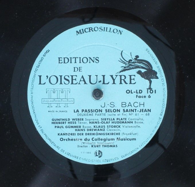 L'Oiseau-Lyre OL-LD 101-103 - Johann Sebastian Bach, Kurt Thomas - Image 4