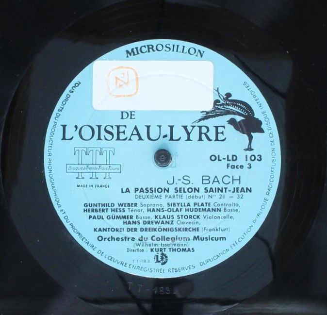 L'Oiseau-Lyre OL-LD 101-103 - Johann Sebastian Bach, Kurt Thomas - Image 7