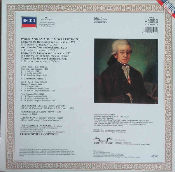 DECCA 6.43981 AZ - Wolfgang Amadeus Mozart, Lisa Beznosiuk, Fran - Image 2