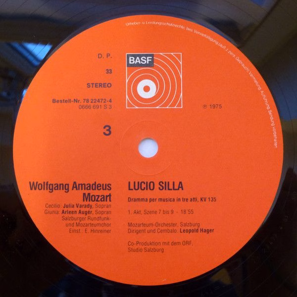 BASF 78 22472-4 - Wolfgang Amadeus Mozart, Arleen Auger, Helen D - Image 6