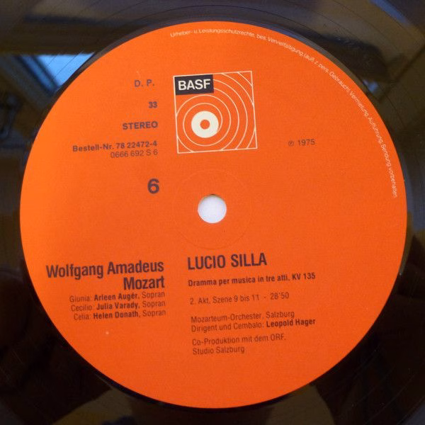 BASF 78 22472-4 - Wolfgang Amadeus Mozart, Arleen Auger, Helen D - Image 9