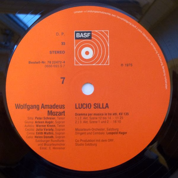 BASF 78 22472-4 - Wolfgang Amadeus Mozart, Arleen Auger, Helen D - Image 10