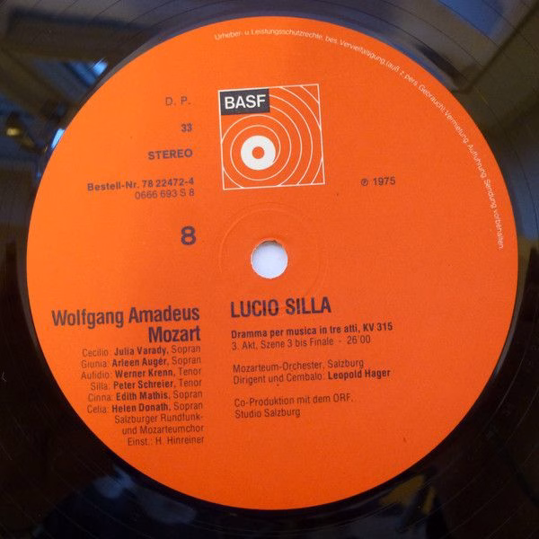 BASF 78 22472-4 - Wolfgang Amadeus Mozart, Arleen Auger, Helen D - Image 11