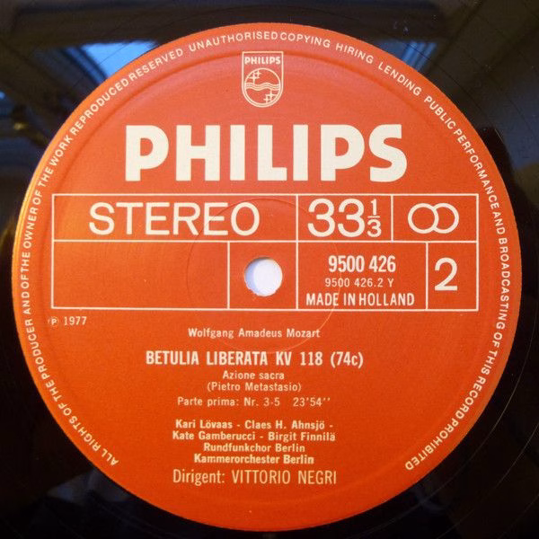 Philips 6703 087 [61] - Wolfgang Amadeus Mozart, Rundfunkchor Be - Image 5