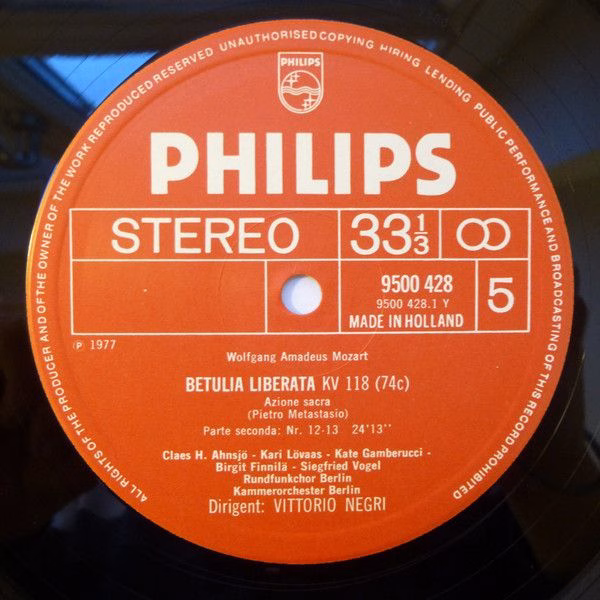 Philips 6703 087 [61] - Wolfgang Amadeus Mozart, Rundfunkchor Be - Image 8