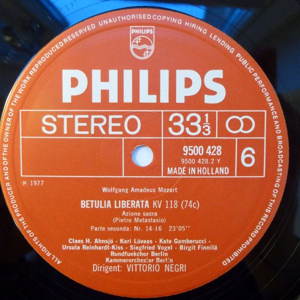 Philips 6703 087 [61] - Wolfgang Amadeus Mozart, Rundfunkchor Be - Image 9