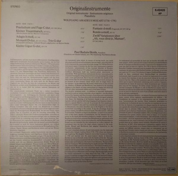 Telefunken 6.42425 - Paul Badura-Skoda - Pianoforte - Image 2