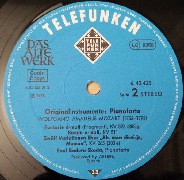 Telefunken 6.42425 - Paul Badura-Skoda - Pianoforte - Image 4