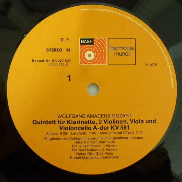 Harmonia Mundi DC 227 537 - Wolfgang Amadeus Mozart, Collegium A - Image 3