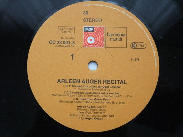 Harmonia Mundi CC 230 015 - Arleen Auger, Radio-Sinfonieorcheste - Image 3