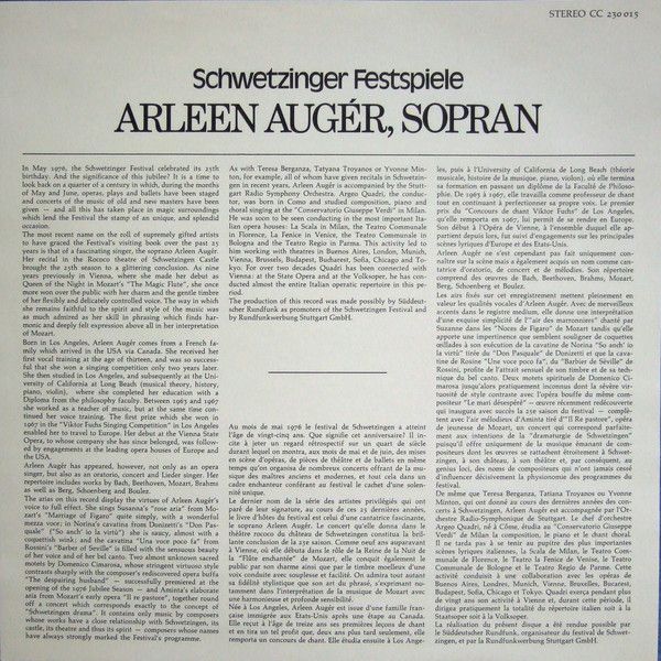 Harmonia Mundi CC 230 015 - Arleen Auger, Radio-Sinfonieorcheste - Image 5