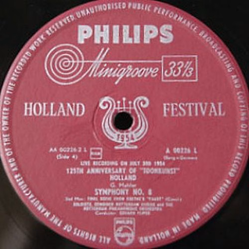 Philips A 00226 L - Gustav Mahler, Philharmonisch Koor Toonkunst - Image 2