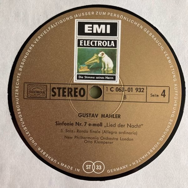 Electrola 979 006/7 - Gustav Mahler, Otto Klemperer, New Philhar - Image 9