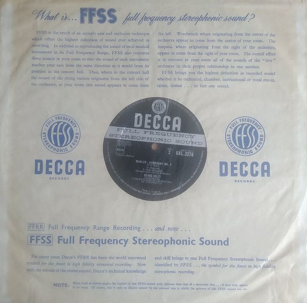 DECCA SXL 2276 - Gustav Mahler, Concertgebouworkest, Georg Solti - Image 6