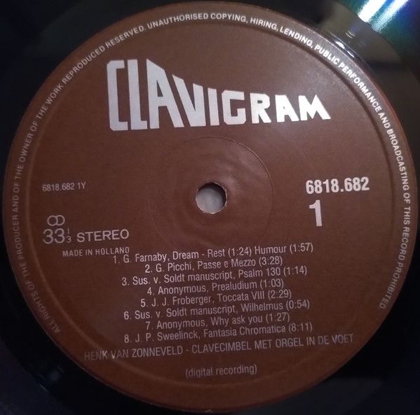 Clavigram 6818 682 - Henk Van Zonneveld - Clavecimbel Met Orgel - Image 2
