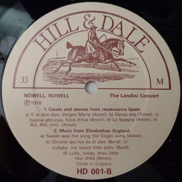 Hill & Dale HD 001 - The Landini Consort - Nowell, Nowell - Image 4