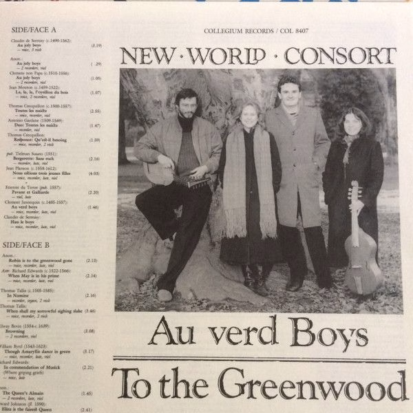 Collegium Records COL 8407 - New World Consort - Au Verd Boys / - Image 3