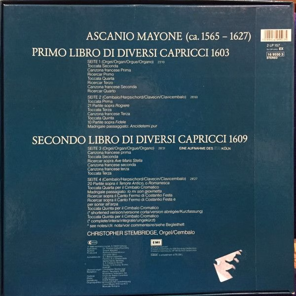 Deutsche Harmonia Mundi 16 9550 3 - Ascanio Mayone, Christopher - Image 2