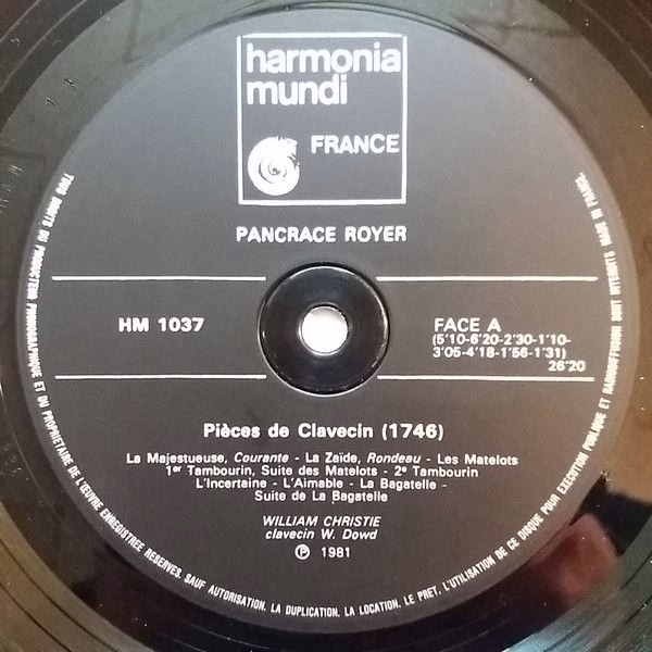 harmonia mundi France HM 1037 - William Christie, Joseph Nicolas - Image 5