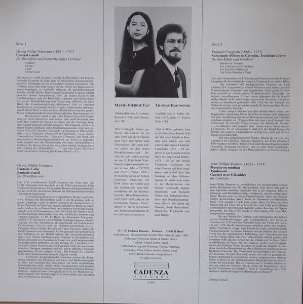 Cadenza (4) A 841 - Marie-Thérèse Yan, Thomas Ragossnig - Telema - Image 2