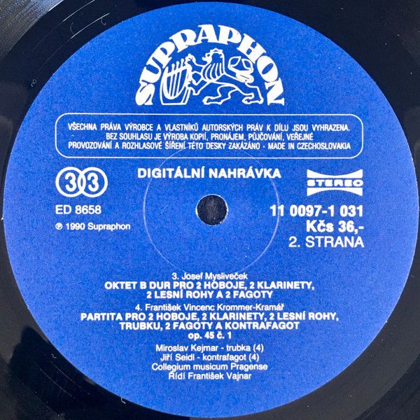 Supraphon 11 0097-1 031 - František Vincenc Kramář - Krommer, Ji - Image 4